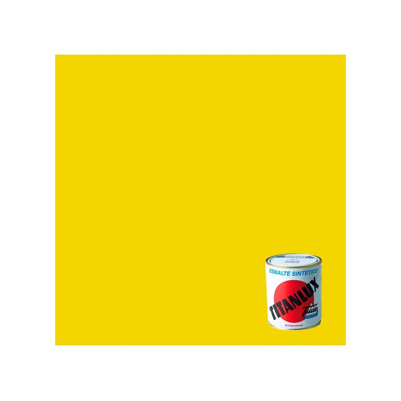 Esmalte Sintético Brillo 750 Ml. Color Amarillo Limón 532.Titanlux